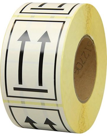 Hinweis Etiketten Oben,1000 St. /Rolle 1 .000 Stk/Rolle - TransPak
