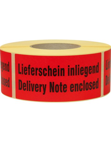 Hinweis Etiketten Lief.schein inliegend - TransPak