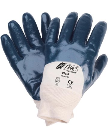Nitrilhandschuh,blau, Bund,teilbeschicht et, Gr. 9 - Neutral