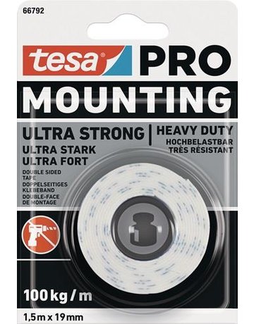 Bild tesa Mounting PRO Ultra Strong,1,5m:19mm 66792-00000-00-0