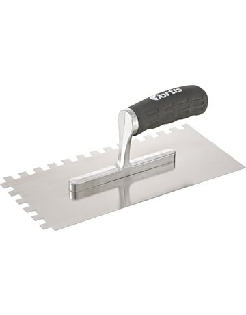 Glättekelle gezahnt rostfrei 10x10mm Sof tgriff FORTIS
