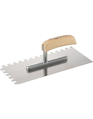 Glättekelle 280x130mm gezahnt 10x10mm FO RTIS Bau - fortis