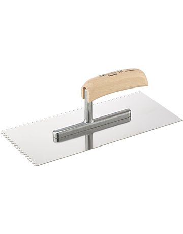 Glättekelle 280x130mm gezahnt 4x4mm rost frei FORTIS Bau