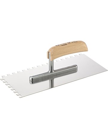 Glättekelle 280x130mm gezahnt 8x8mm rost frei FORTIS Bau