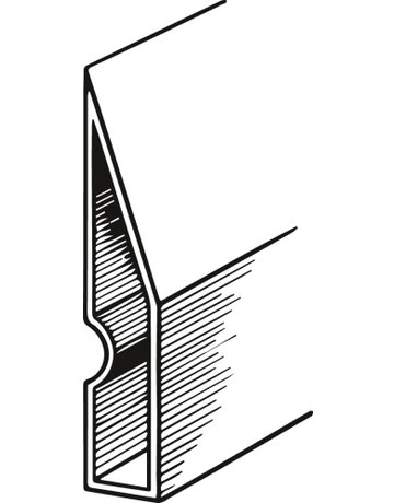 Alu Trapezkartätsche 97 x 18 mm - 1,2 m FORTIS Bau