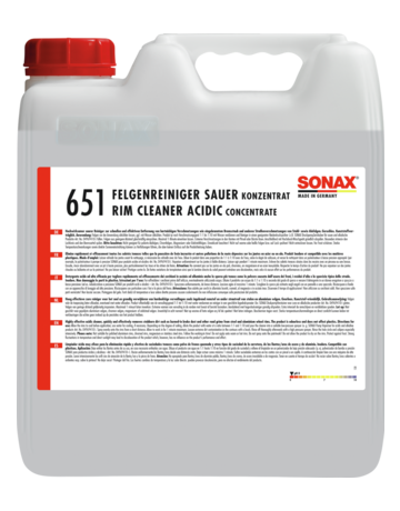FelgenReiniger sauer Konzentrat 10 Liter - SONAX