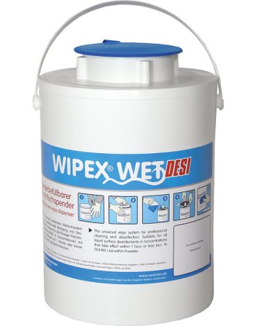 WIPEX-WET Feuchttuch- spender, blau Kuns tstoff