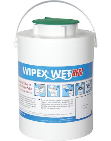 WIPEX-WET Feuchttuch- spender, grün Kuns tstoff