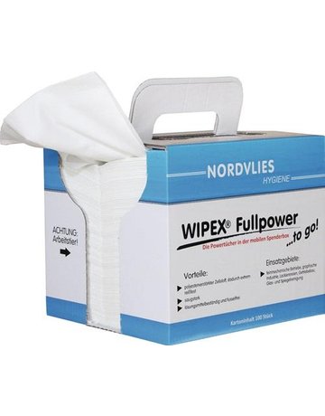 Bild WIPEX-FULLPOWER Wischtücher TO-GO weiß 1 00 Tücher 32 x 38cm Z-gefaltet,-0