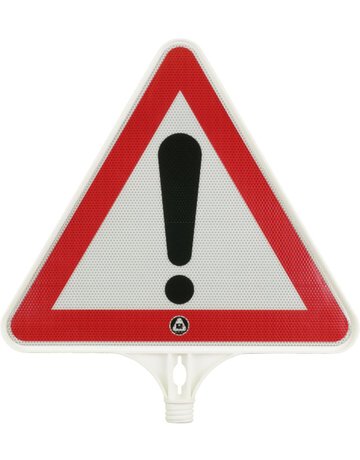 Schild Achtung, Folie Typ 2, Seitenlänge 440mm - TEMKA