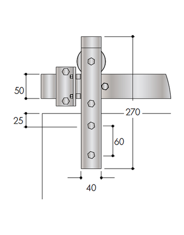 Bild CASA Komplettset für Holztür 35-45mm mit 1800mm Schiene schwarz gepulvert - ABP-Beyerle-5