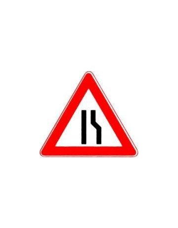 VKZ.121-10 Dreieck 900mm verengte Fahrba hn rechts RAL-Gütezeichen Folie RA2 - Neutral