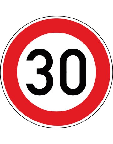 VKZ.274-30 Ronde 600mm 30 km/h RAL-Gütez eichen Folie RA2 - Neutral