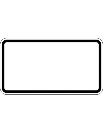 ZZ.blanko, 231x420mm Grund weiß - Rand s chwarz RAL-Gütezeichen Folie RA2 - Neutral
