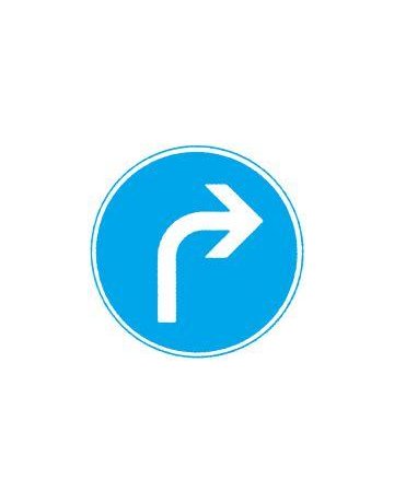 VKZ.209 Ronde 600mm Fahrtrichtung rechts RAL-Gütezeichen Folie RA2 - Neutral