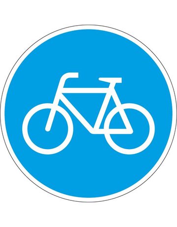 VKZ.237 Ronde 600mm Sonderweg Radfahrer RAL-Gütezeichen Folie RA2 - Neutral