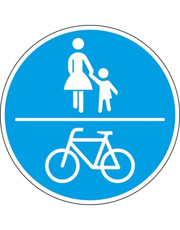 VKZ.240 Ronde 600mm gemeinsamer Fuß-u.Ra dweg RAL-Gütezeichen Folie RA2 - Neutral