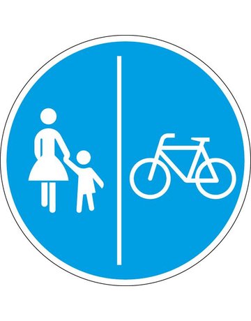 VKZ.241-31 Ronde 600mm getrennter Fuß-u. Radweg RAL-Gütezeichen Folie RA2 - Neutral