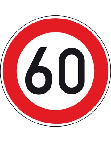 VKZ.274-60 Ronde 600mm 60 km/h RAL-Gütez eichen Folie RA2 - Neutral