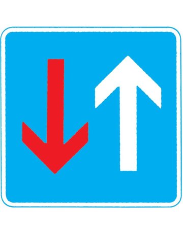 VKZ.308, 600x600mm Vorrang Gegenverkehr RAL-Gütezeichen Folie RA2 - Neutral