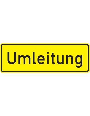 VKZ.457.1, 1050x350mm Umleitungsankündig ung RAL-Gütezeichen Folie RA2 - Neutral