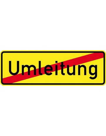 VKZ.457.2, 1050x350mm Ende der Umleitung RAL-Gütezeichen Folie RA2 - Neutral