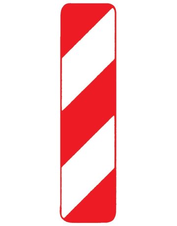 VKZ.605-10, 1000x250mm Leitbaken linkswe isend RAL-Gütezeichen Folie RA2 - Neutral