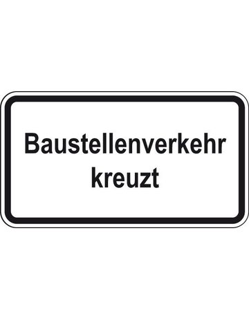 WH.27, 600x330mm Baustellenverkehr kreuz t RAL-Gütezeichen Folie RA2 - Neutral