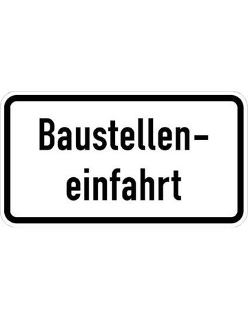 WH.28, 600x330mm Baustelleneinfahrt RAL- Gütezeichen Folie RA2 - Neutral
