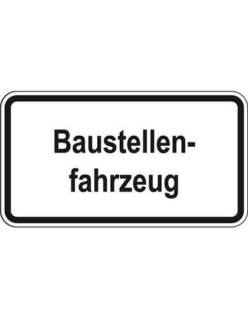 WH.30, 600x330mm Baustellenfahrzeug RAL- Gütezeichen Folie RA2 - Neutral