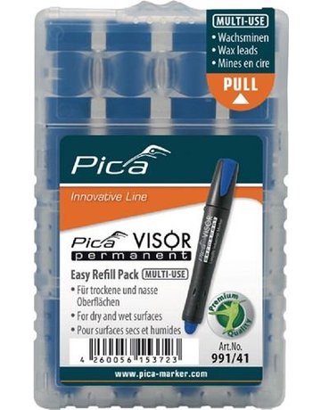 Bild Minen-Set für Permanentmarker VISOR Indu strial blau Pica-0