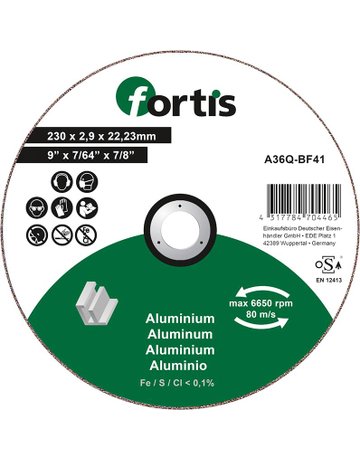 Trennscheibe ALU-NE 230 x 2,9mm gerade F ORTIS - fortis