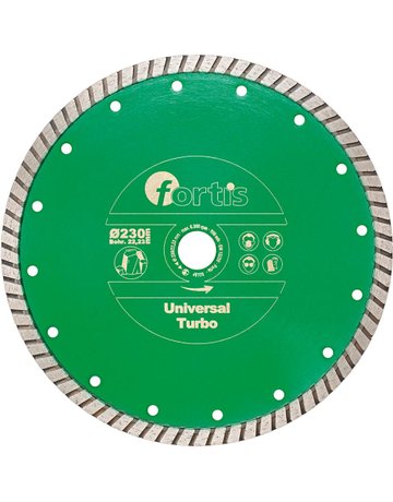Diamant-Trennscheibe Universal Turbo Ø 350 mm turbosegmentiert 10 mm Bohrung 25, - fortis