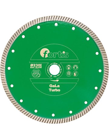 Diamant-Trennscheibe GaLa Turbo Ø 230 mm mit Turbosegment 10 mm Bohrung 22,2 mm - fortis