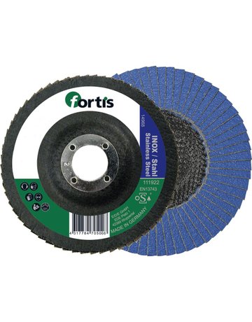 Fächerschleifscheibe Inox/Sta 125mm K60 gera de FORTIS