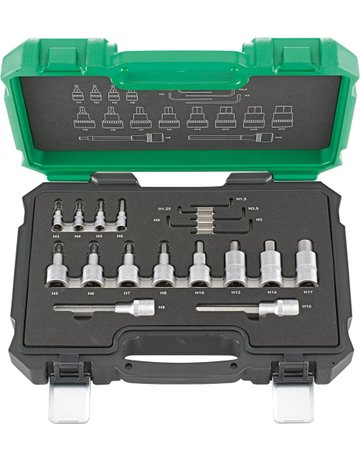 Steckschlüssel-Garnitur 1/4""+1/2"" 19-t eilig FORTIS