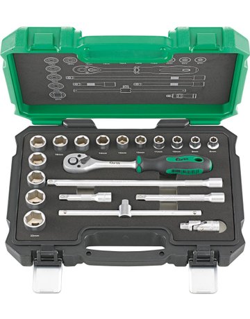 Steckschlüssel-Garnitur 3/8"" 20-teilig FORTIS
