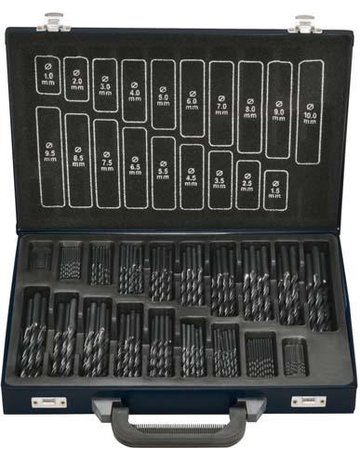Spiralbohrer-Set DIN338 HSS rollgewalzt Typ RN 170-teilig 1-10,5mm FORTIS