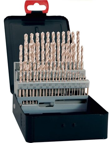 Spiralbohrer-Set DIN338 HSS geschliffen Typ N 1-10mm FORTIS