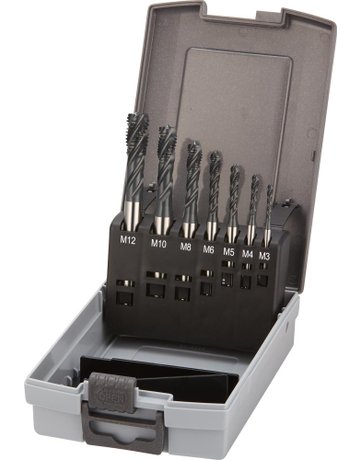 Maschinengewindebohrer- Set HSSE vaporis iert Typ INOX 6H M3-M12 FORTIS