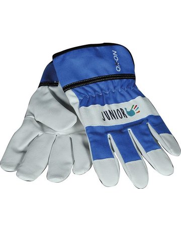 Kinderhandschuh PU / Baumwolle blau 8-10 Jahre - OX-ON