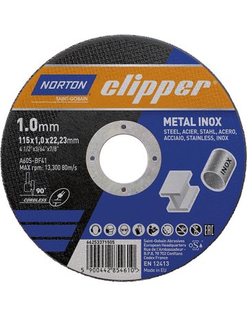 Trennscheibe Metall-Inox A60S-115x1.0x22 .23mm - CLIPPER