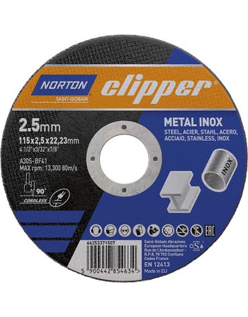 Trennscheibe Metall-Inox A30S-115x2.5x22 .23mm - CLIPPER