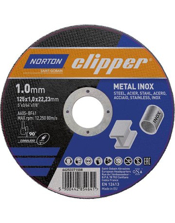 Trennscheibe Metall-Inox A60S-125x1.0x22 .23mm - CLIPPER