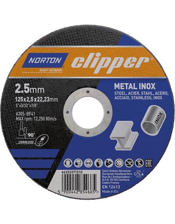 Trennscheibe Metall-Inox A30S-125x2.5x22 .23mm - CLIPPER
