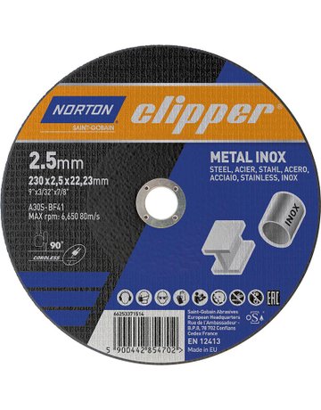 Trennscheibe Metall-Inox A30S-230x2.5x22 .23mm - CLIPPER