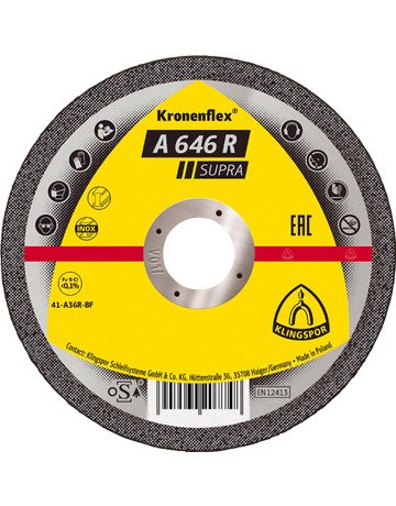 Trennscheibe A 646 R 125x1,6mm gerade Kli ngspor - KLINGSPOR