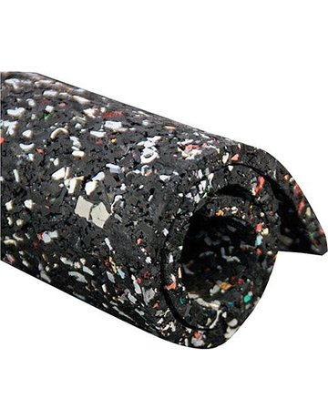 Recyclingmatte Gummi/PU, schwarz-bunt 6m m, 1500mm 20m - Neutral