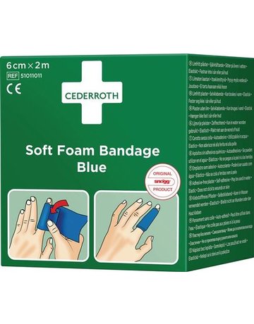 Bild Schaumbandage blau, 6cm x 2m - CEDERROTH-0