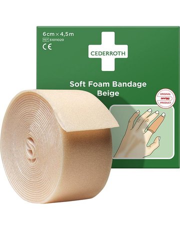 Schaumbandage, beige, 6cm x 4,5m - CEDERROTH